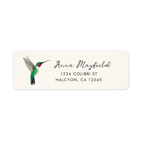 Broad_tailed Hummingbird Return Address Label