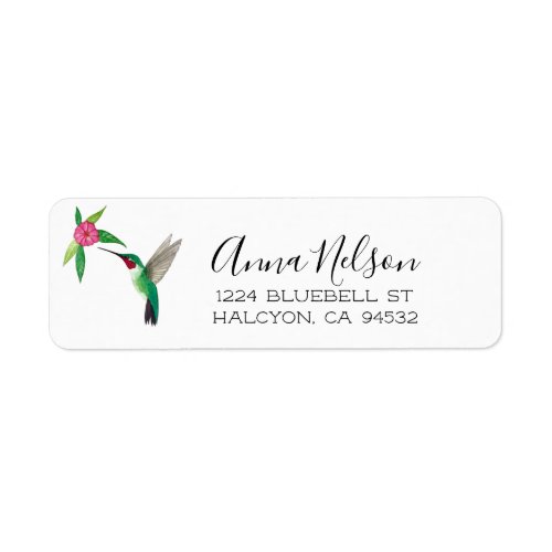 Broad_tailed Hummingbird Return Address Label