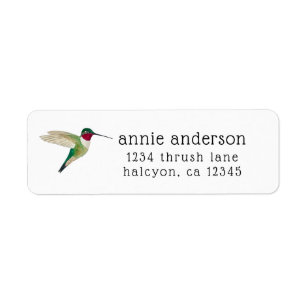 ac 669 Personalized Address Labels Hummingbird Buy 3 get 1 free 