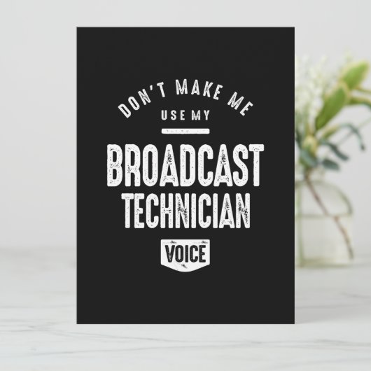 Broadcast Technician Job Occupation (Standing Front)