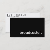 broadcaster. business card (Front/Back)