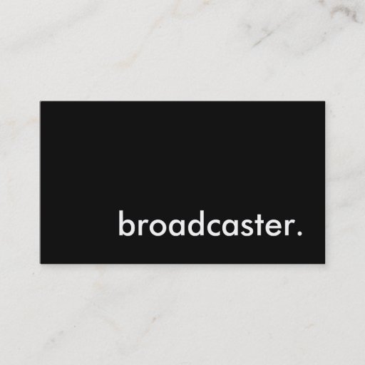 Customizable broadcaster. business card templates