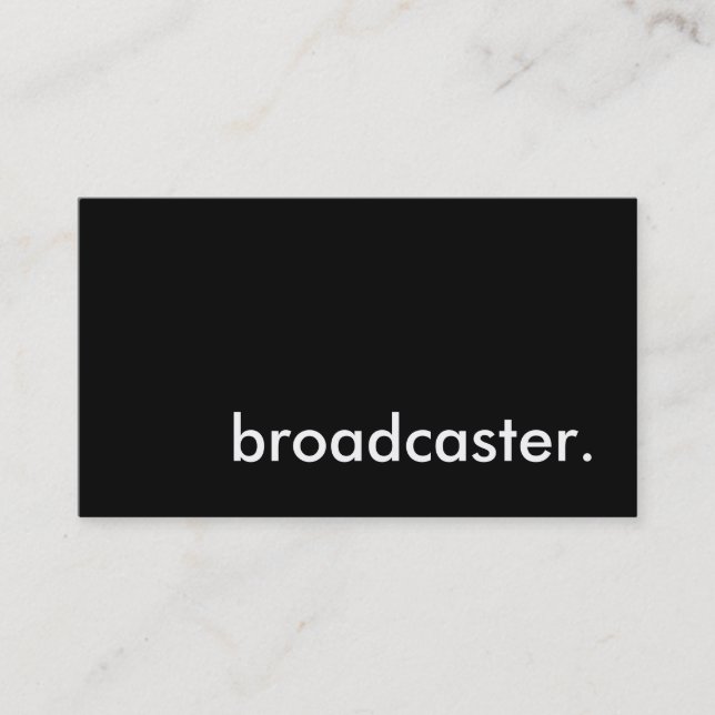 broadcaster. business card (Front)
