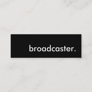 broadcaster. mini business card