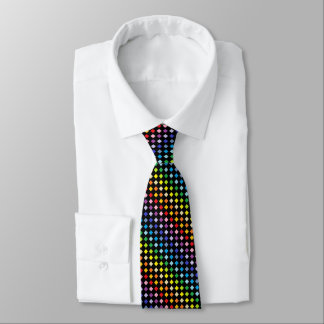 Broader Spectrum Rainbow Diamonds Black Neck Tie