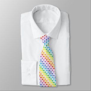 Broader Spectrum Rainbow Hearts Neck Tie