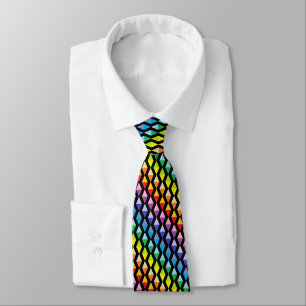 Broader Spectrum Rainbow Triangles Black Neck Tie