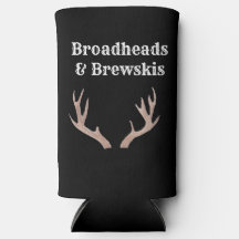 Broadheads and Brewskis can koozie