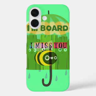 Broadly Speaking I miss You: Inspirational Text iPhone 16 Case