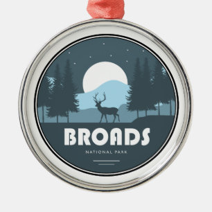 Broads National Park Deer Metal Ornament