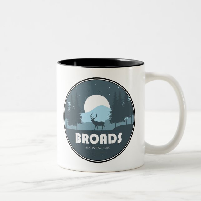 Broads National Park Deer Two-Tone Coffee Mug (Right)