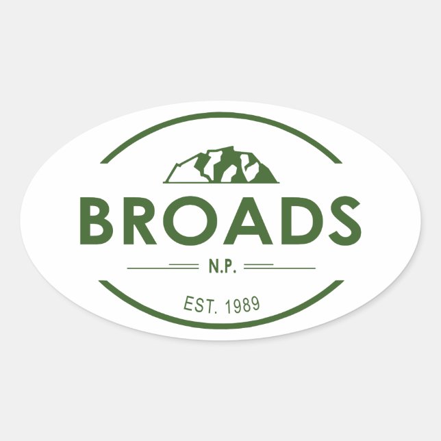 Broads National Park Oval Sticker (Front)