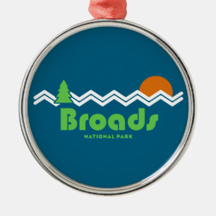Broads National Park Retro Metal Ornament