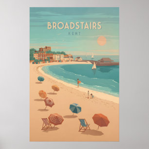 Broadstairs Seaside Travel Poster