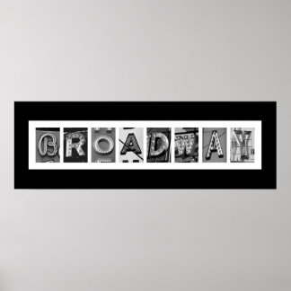 BROADWAY Architectural Typography Poster