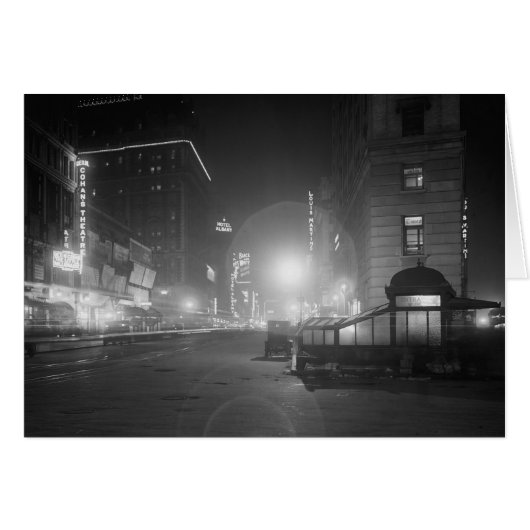 Broadway at Night, 1910 Cards (Front Horizontal)