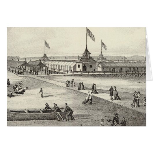 Broadway Bathing Ground, Ocean Grove, NJ Cards (Front Horizontal)