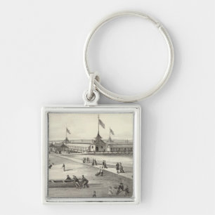 Broadway Bathing Ground, Ocean Grove, NJ Keychain