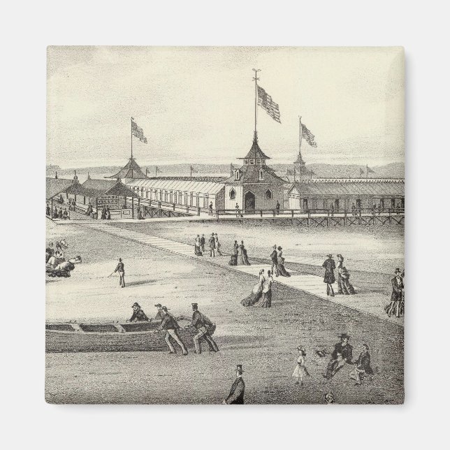 Broadway Bathing Ground, Ocean Grove, NJ Magnet (Front)