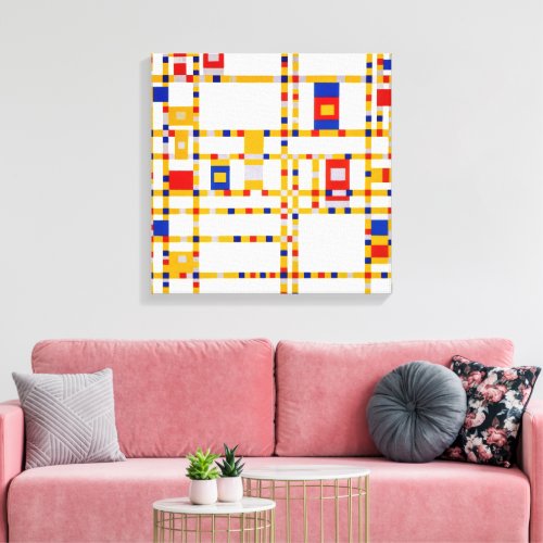 Broadway Boogie Woogie  Piet Mondrian  Canvas Print