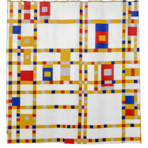 Broadway Boogie Woogie   Piet Mondrian   Shower Curtain