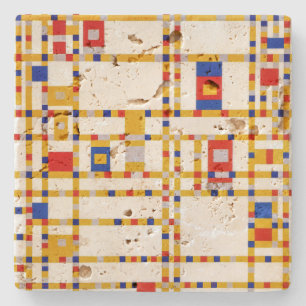Broadway Boogie Woogie Piet Mondrian Stone Coaster