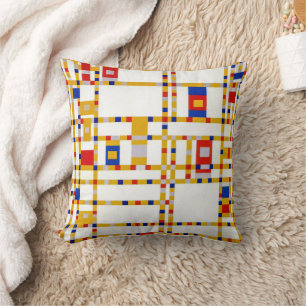 Broadway Boogie Woogie   Piet Mondrian   Throw Pillow
