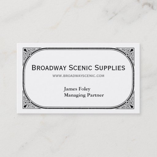 Customizable Broadway Business Cards