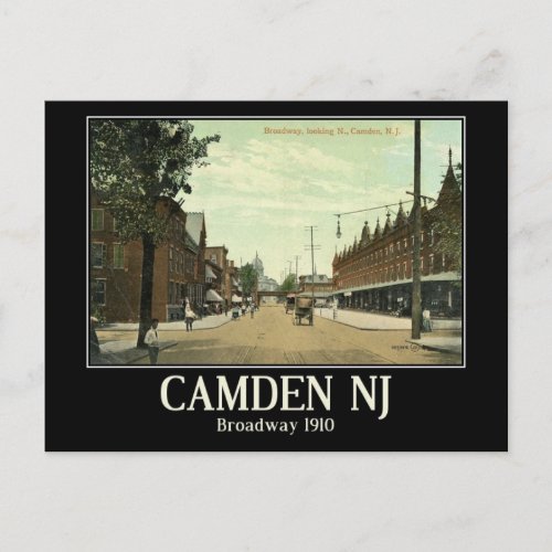 Broadway Camden New Jersey Vintage Postcard