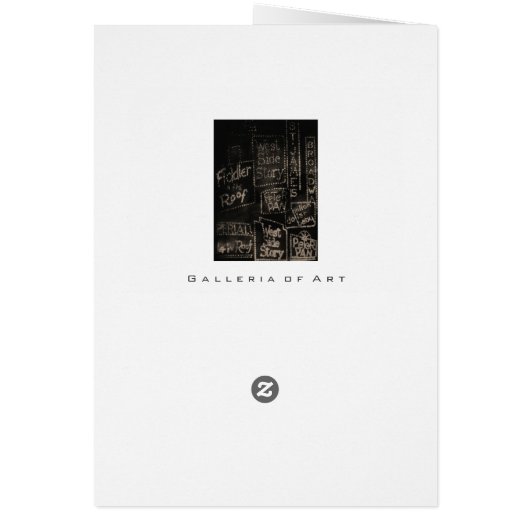 Broadway ~ Card (Back)