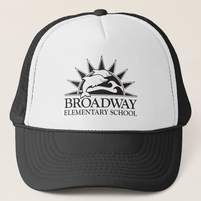 Broadway Elementary School kids black logo Trucker Hat (Front)
