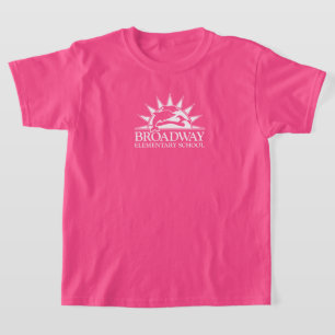 Broadway Elementary School kids white logo shirt