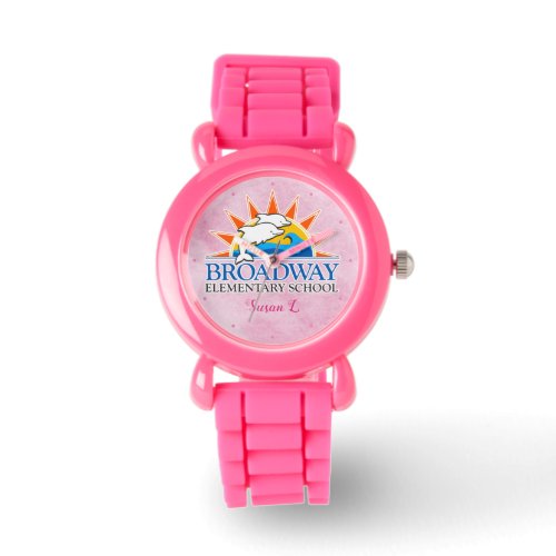 Broadway Elementary School Pink watch