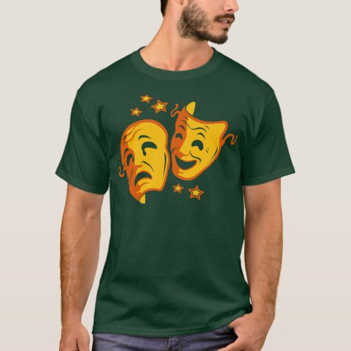 Broadway Face Mask Theatre Gift T_Shirt
