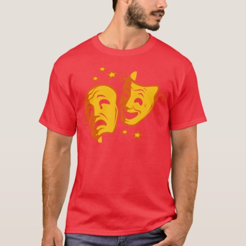 Broadway Face Mask Theatre Gift T_Shirt