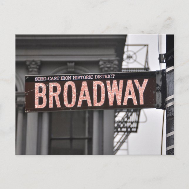 broadway glitter postcard (Front)