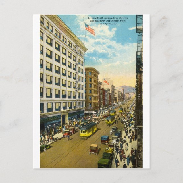 Broadway, Los Angeles 1916 Vintage Postcard (Front)