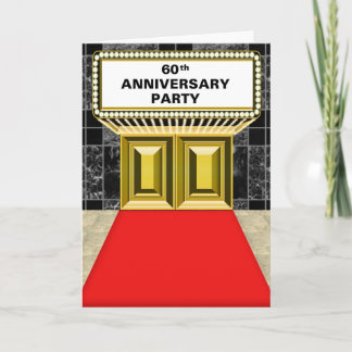 Broadway Marquee Red Carpet 60 th Anniversary Card