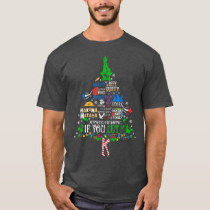 Broadway Musical Theatre Christmas Tree Funny Xmas T-Shirt