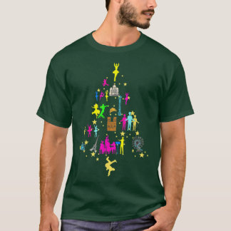Broadway Musical Theatre Christmas Tree  T-Shirt