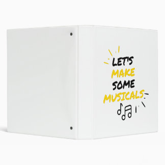 Broadway musicals and theatre 3 ring binder