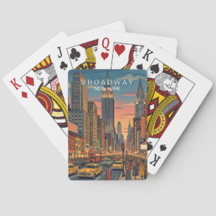 Broadway New York Travel Art Vintage Poker Cards