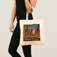 Broadway New York Travel Art Vintage