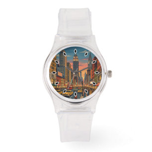 Broadway New York Travel Art Vintage Watch