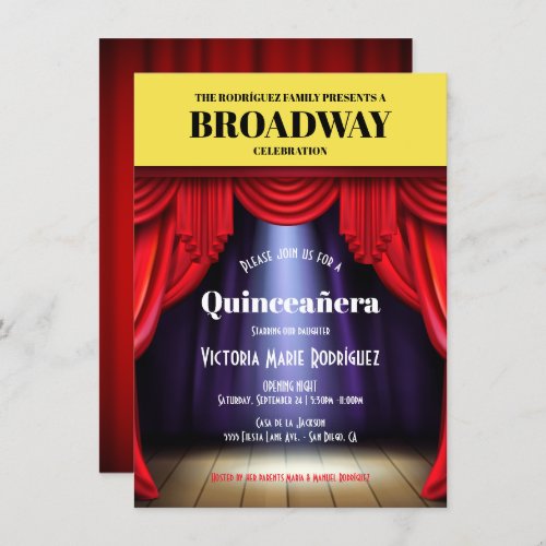 Broadway Program Birthday Quinceaera