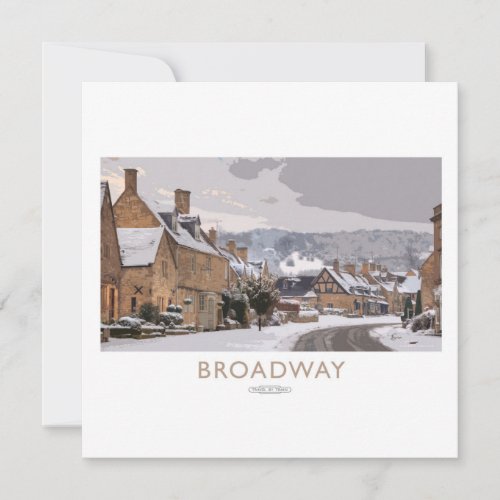Broadway Railway Poster Holiday Card