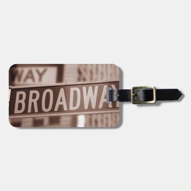 Broadway sign luggage tag (Front Horizontal)
