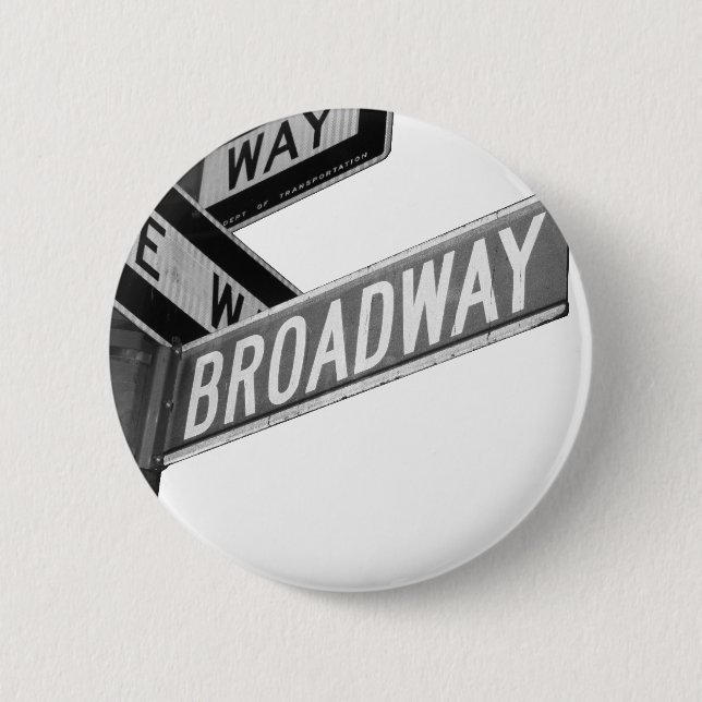 Broadway Sign Pinback Button (Front)