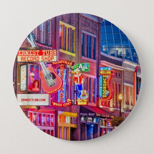 Broadway Street Downtown Nashville Tennessee Button