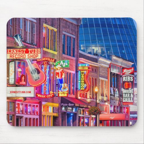 Broadway Street Downtown Nashville Tennessee Mouse Pad
